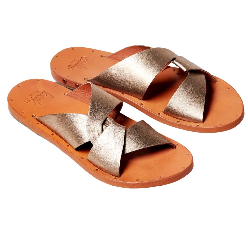 New BEEK Pigeon Crisscross Sandal in Bronze 8